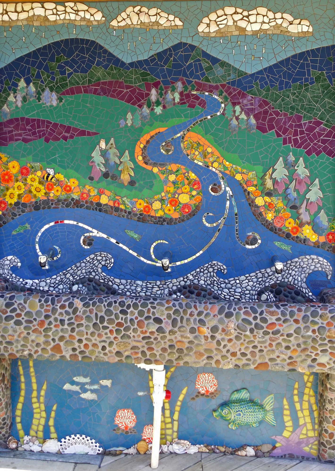 Camp Ocean Pines water shed mural- Cambria, CA