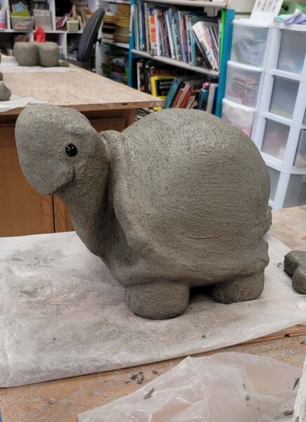 Making Styrofoam / Concrete Forms for Mosaic