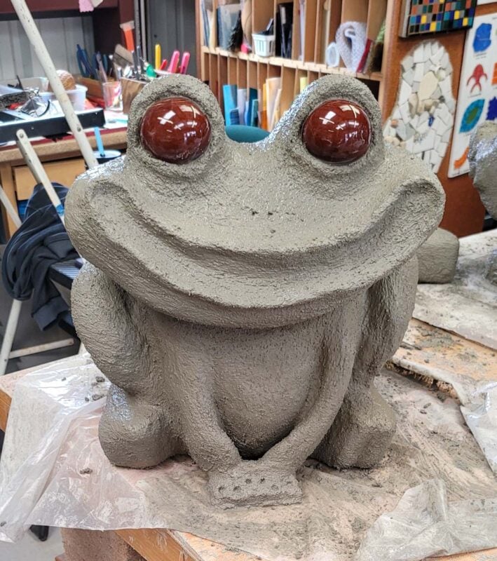 Making Styrofoam / Concrete Forms for Mosaic