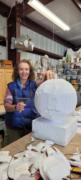Making Styrofoam / Concrete Forms for Mosaic