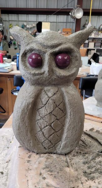 Making Styrofoam / Concrete Forms for Mosaic