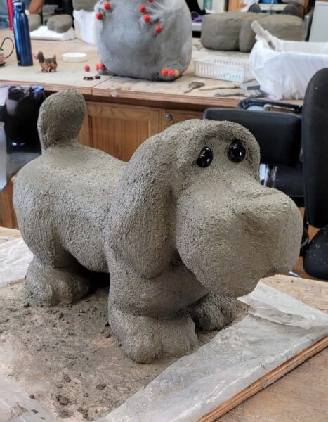 Making Styrofoam / Concrete Forms for Mosaic